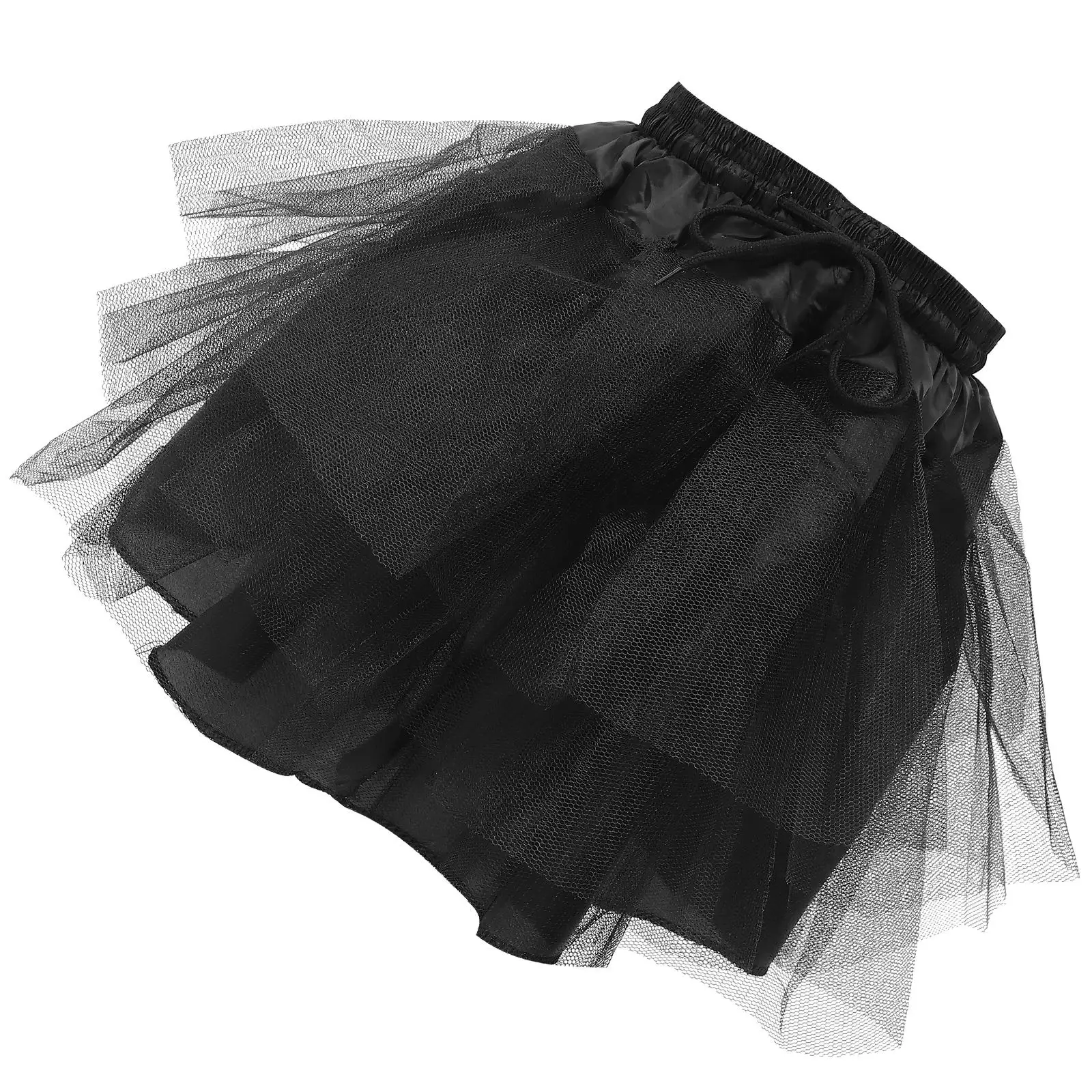 

Satin Pannier Tulle Skirt for Girls Aldult Underskirt Miss Petticoat Kids