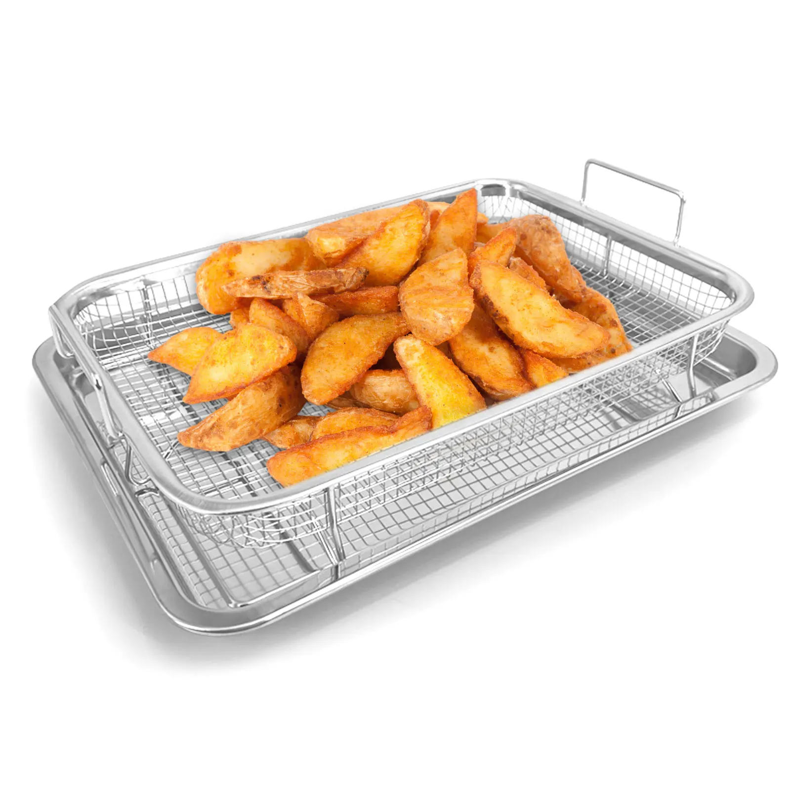 

Copper Baking Tray Oil Frying Baking Pan Non-stick Chips Basket Baking Dish Grill Mesh Kitchen Tools Square Baking Pan