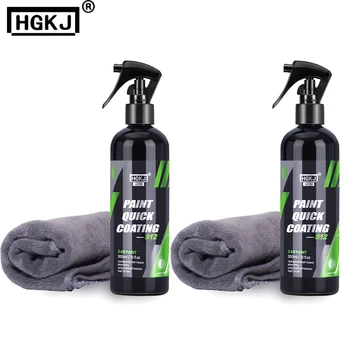 Revestimiento cerámico para coche, cera líquida de vidrio, pintura polaca para carrocería, brillo hidrofóbico, protección duradera, producto para coche Hgkj S12, 300ML