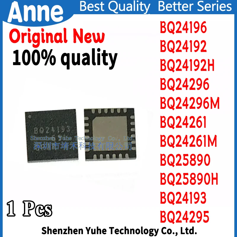 (1piece)100% New BQ24196 BQ24192 BQ24192H BQ24296 BQ24296M BQ24261 BQ24261M BQ25890 BQ25890H BQ24193 BQ24295 QFN Chipset