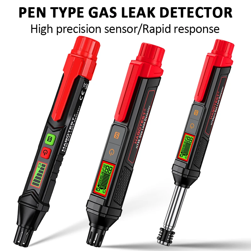 Pen Type Gas Leak Detector High-precision Portable Gas Sniffer to Locate Gas Leak of Combustible Gas with Audible & Visual Alarm