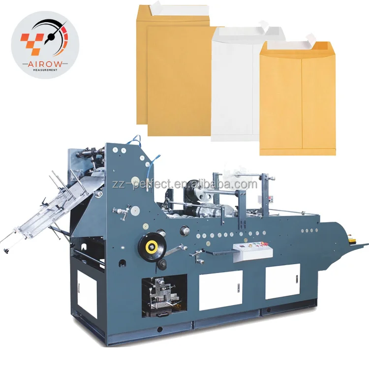 AIROW China A4 Fullyautomatic Price Paper Fold Small Envelope Gluing Folding Making Machine with Glue