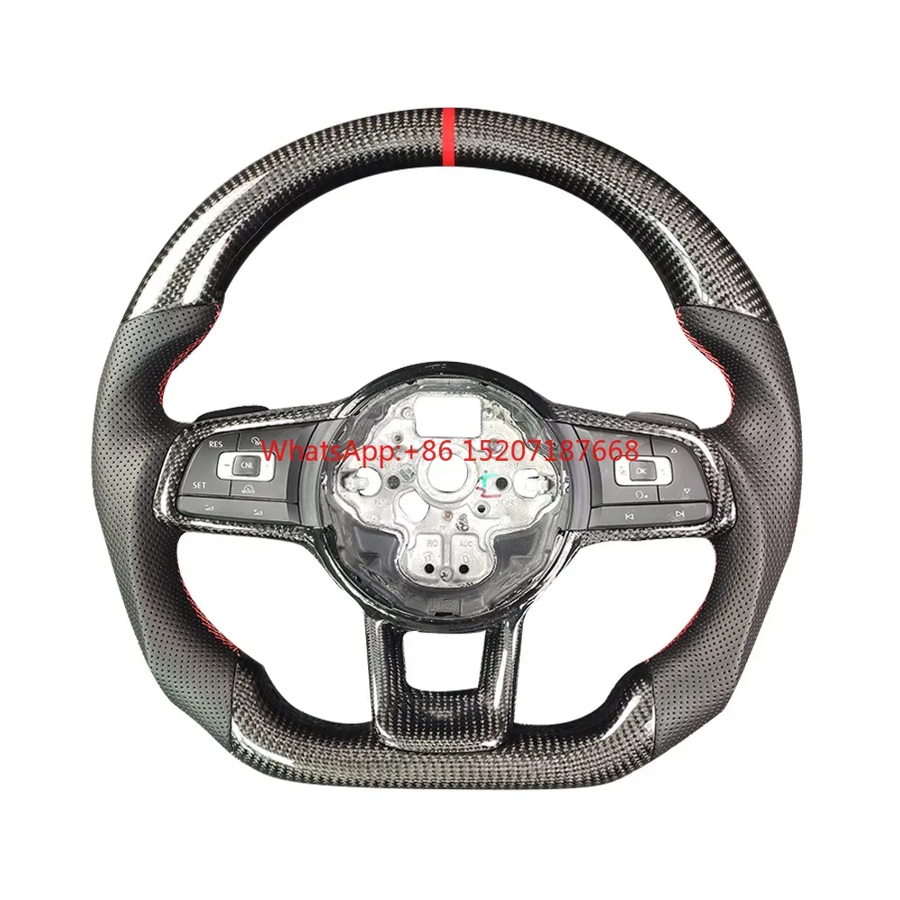 Factory Custom Carbon Fiber Steering Wheel Fit for  Golf 6 MK6 MK5 MK7 Scirocco R Passat GTI