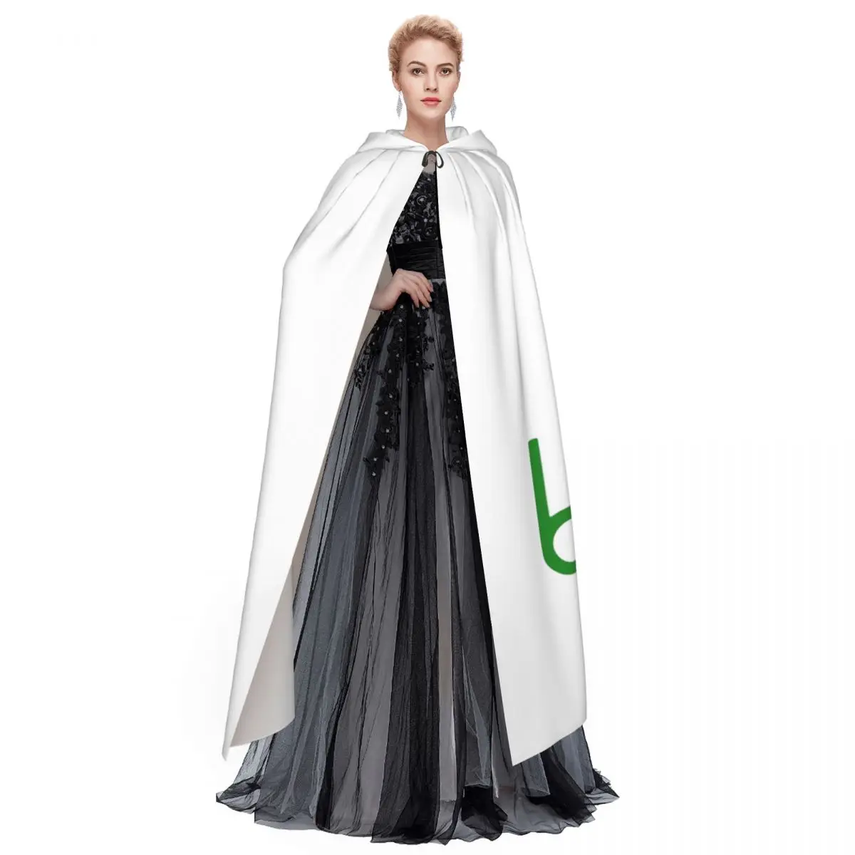 United Colors Of Benetton Long Hooded Cloak Witch Medieval Costume Cosplay Cape HalloweenVampire Adult Unisex view 3