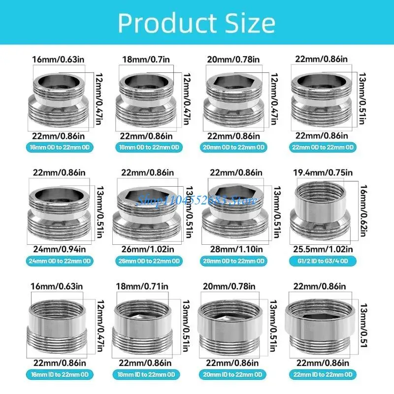 Y6GD Multifunctional Stainless Steel Shower Tap Fitting Set Essential for Bathroom Makeover