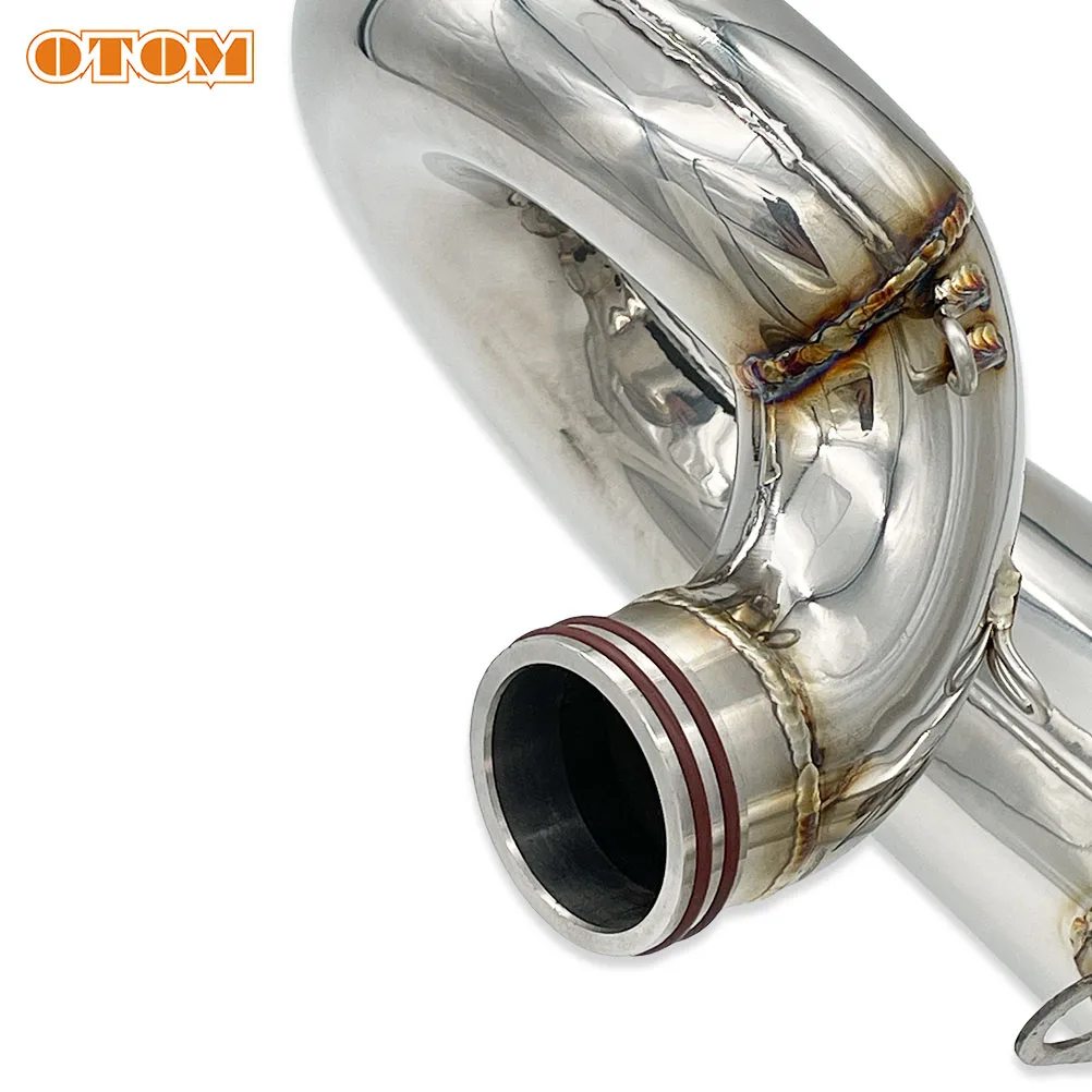 OTOM Motorcycle Exhaust Pipe Muffler Silencer Escape Modified Stainless Steel Front Slip For KTM SX XC HUSQVARNA TC TX 250 300