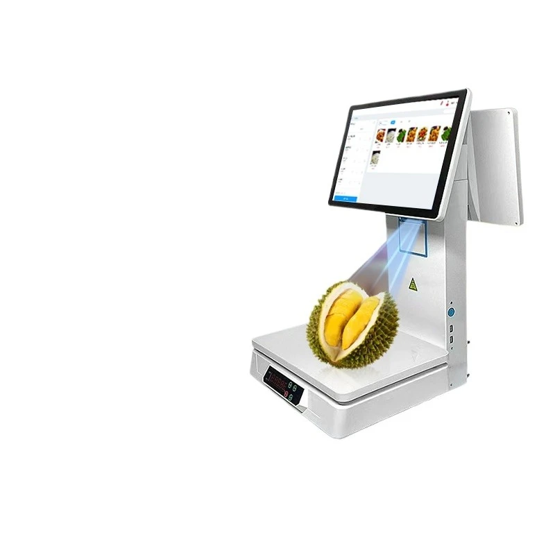 Intelligent identification weighing cash register integrated scale touch double screen cash register