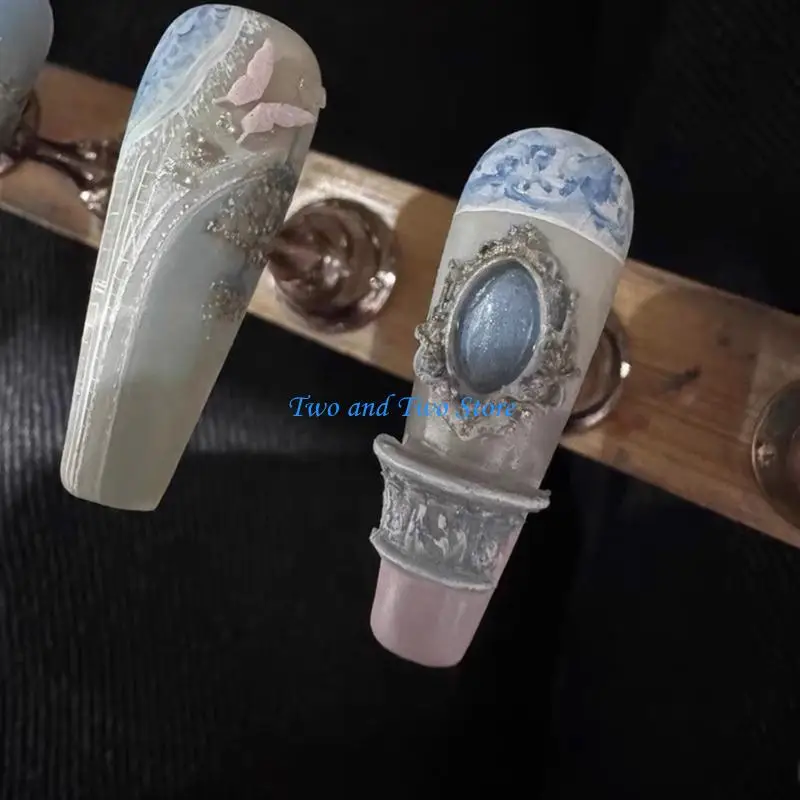 HX6F 2 Stück wiederverwendbarer Nagelcharm Silikonformen für -Nägelkunstkreationen und kreative Nagel Verzierungen