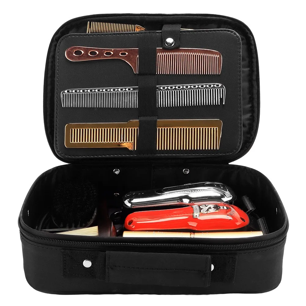 Hairdressing Black Electric Clipper Bag Toolkit Universal Hairdressing Tool Storage Bag Tongs Carrying Beard Trimmer Box Holder