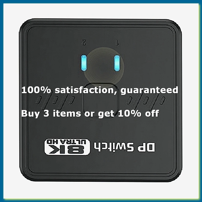 8K/30hz Bi-Direction DP 1.4 Switch/Splitter 2x1 Displayport Switcher DP Splitter with Remote Control for TV Box PC-DT30