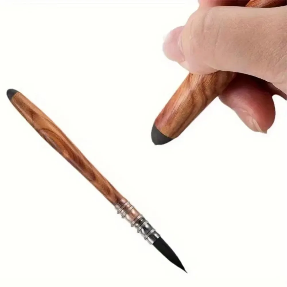 

High Quality Art Brush Soft Round Tip Nylon Fiber Watercolor Brush Both Ends Use 2-in-1 Design Printmaking Brush Student Art