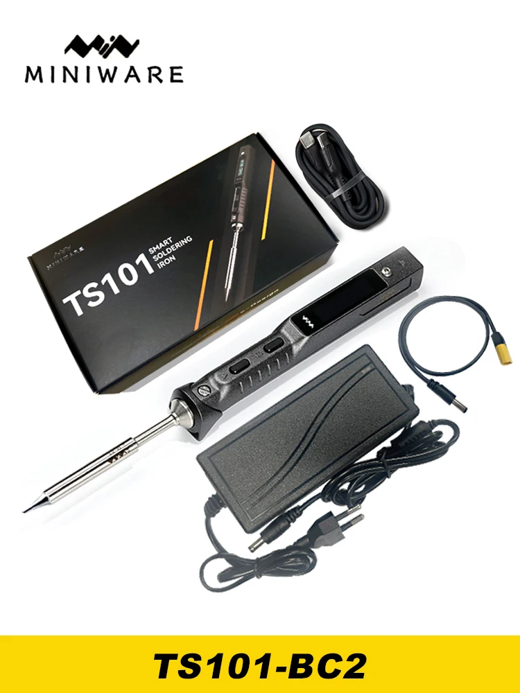 Miniware Original Ts101 Lötkolben 65W programmier bare Temperatur einstellbar Ts100 Lötkolben Upgrade mit Spitze 24V 3a Set