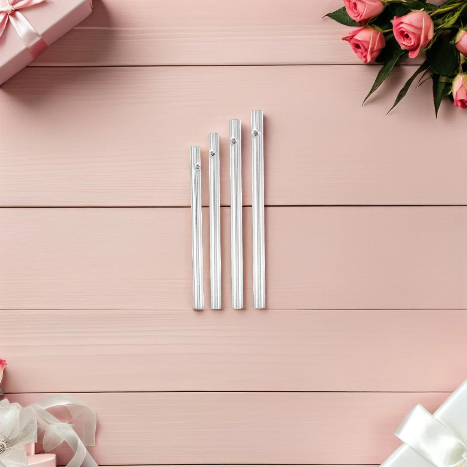 

16pcs Outdoor Making Tubes Set Heavy Duty Aluminum Pipes For Diy Garden Decor, Deep Tone Parts, Metal Wind Chime Kit, Yard