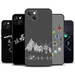 MTB Mountain Bike Cycling Bicycle Case For iPhone 16 15 14 13 12 11 Pro Max Mini X XR XS Max 7 8 Plus 2 Bumper Cases Cover