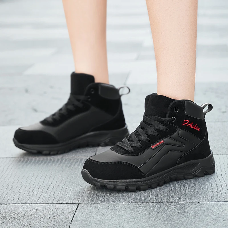 winter boot Women's Walking Shoes PU Lightweight Casual Sports Shoe for women Platform Medium Cut Treckking Footwears