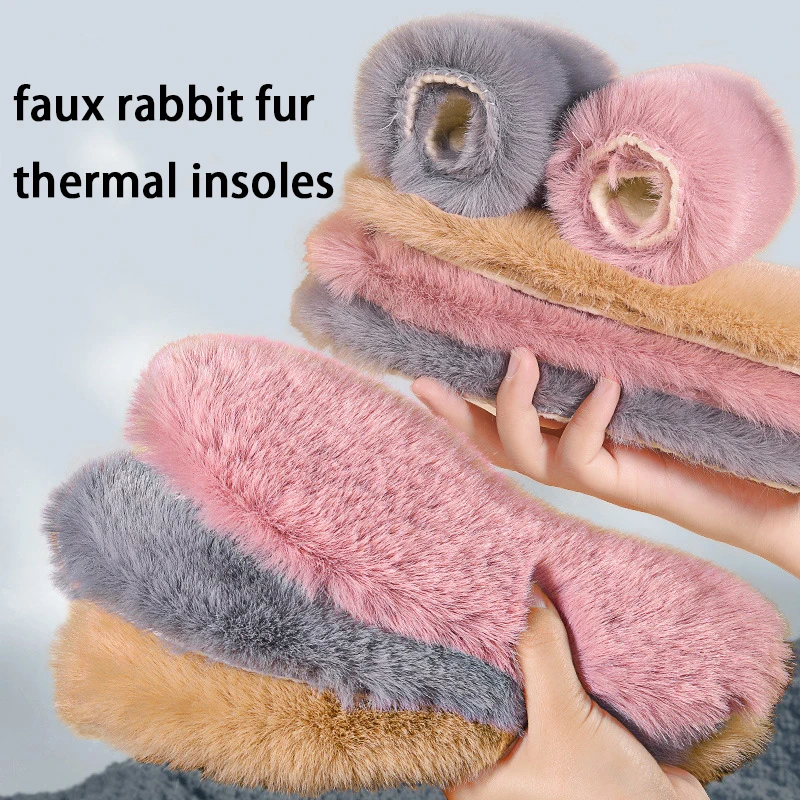 1 Paar/2 Paar verdickte Plüsch-Einlegesohlen, warme Winter-Einlegesohlen, Schneestiefel, bequeme Baumwoll-Einlegesohlen, unisex