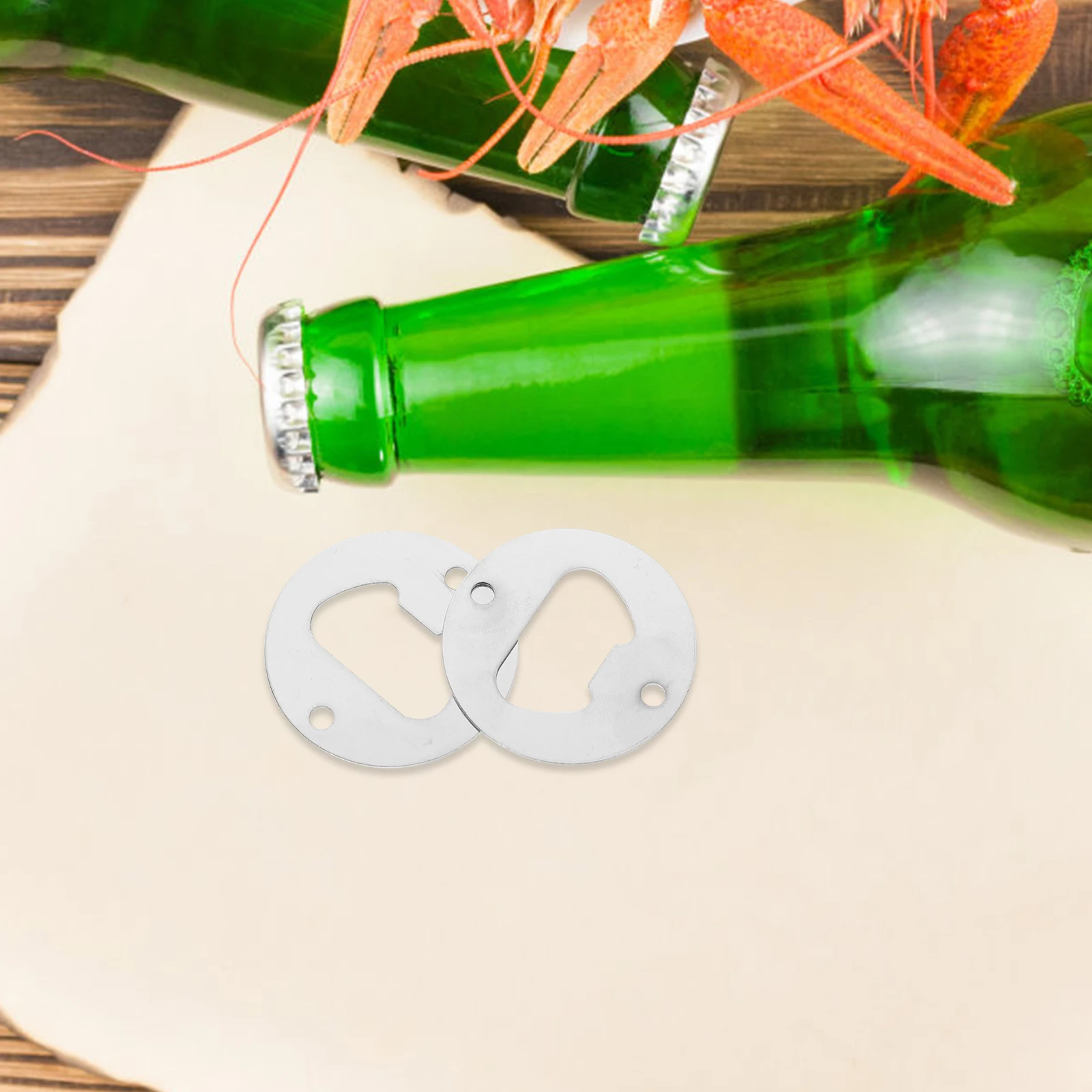 

15Pcs Round Metal Bottle Opener Strong Creative Kitchen Tool Silver Easy Carry Sturdy Design Creative Bottle Opener