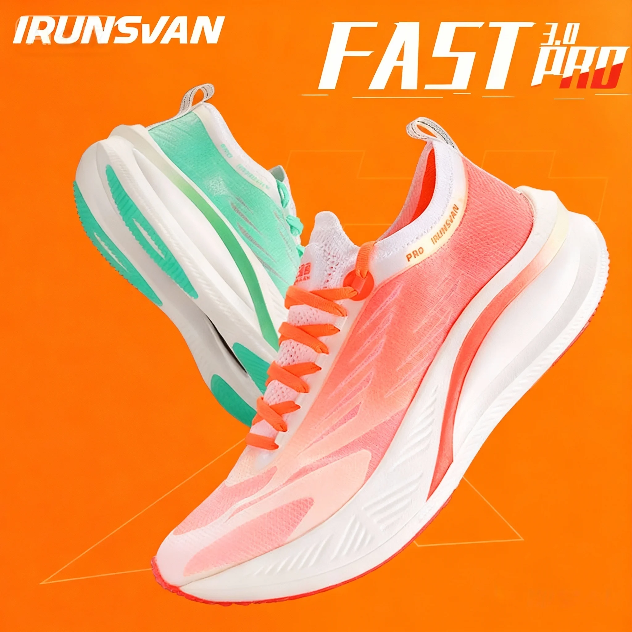 Sepatu lari pria IRUNSVANFull dengan pelat karbon penuh meningkatkan kenyamanan sepatu olahraga wanita profesional untuk maraton, menyerap guncangan dan bernapas.