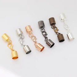 10pcs/Lot 2.5-10mm Leather Cord Bracelet Lobster Clasps Hooks Crimps End Tip Caps Connectors For DIY Jewelry Making Findings