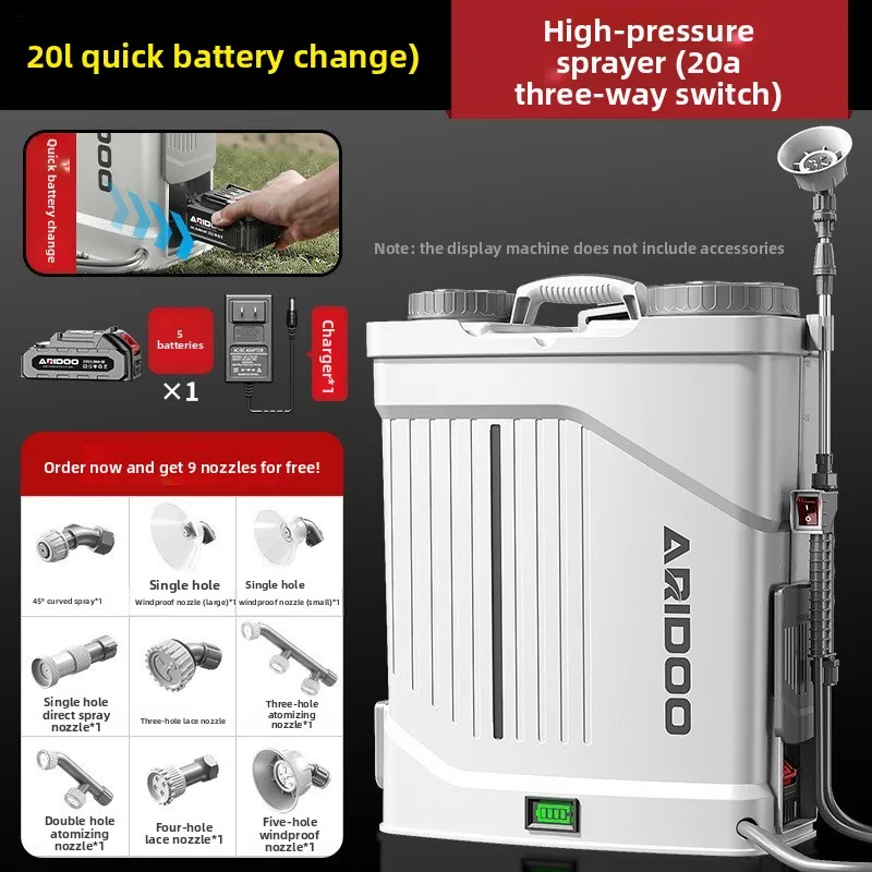 Electric Sprayer Agricultural Disinfection Device Rechargeable Automatic Stirring Pesticide Backpack Sprayer Watering Can