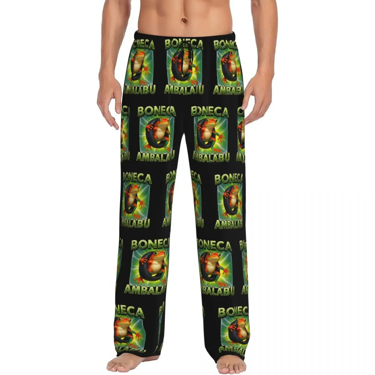 

Custom Italian Brainrot Pajama Pants Sleepwear Men Elastic Waistband Animals Cartoon Sleep Lounge Bottoms with Pockets