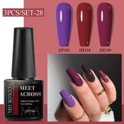 3Pcs/Set Red Brown Purple Color Gel Nail Polish For All Season 7ml Hybrid Varnish Soak Off UV LED Gel Nail Art nail accessories