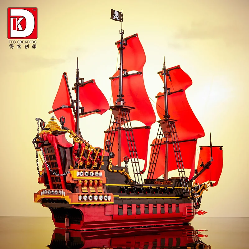 DK 6002 The Revenge Pirate Ship DIY Toys Building Block Boys\' Holiday Gifts Famous Film Series Model 3694Pcs