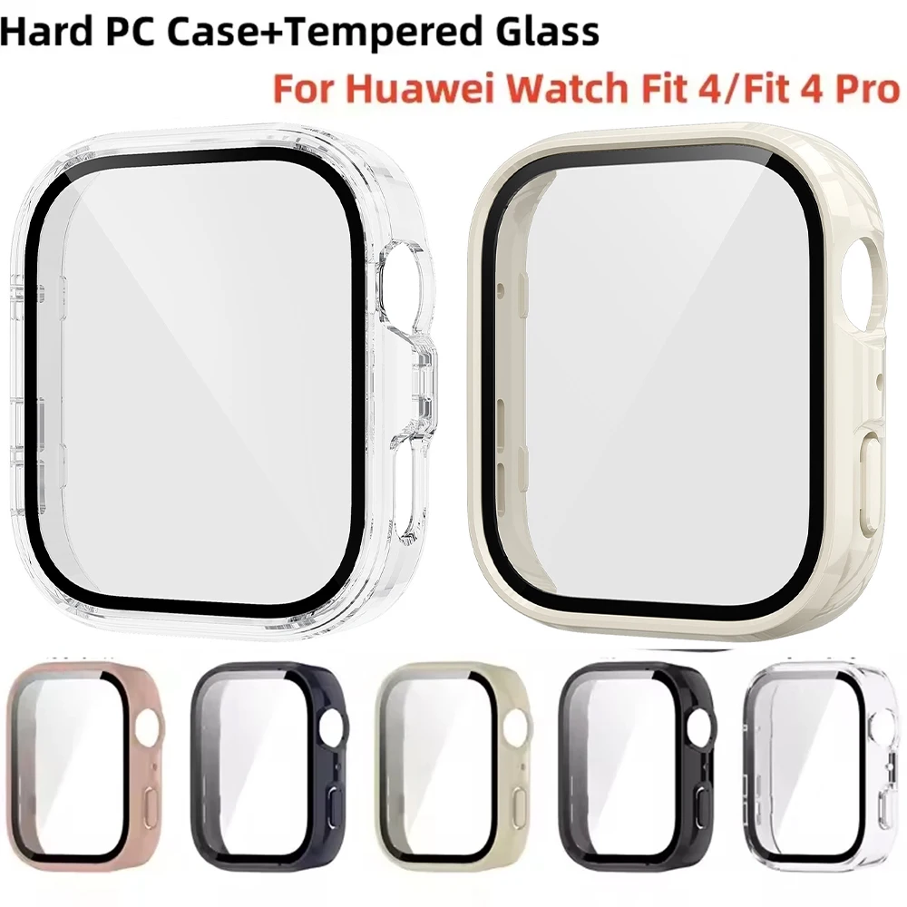 حافظة من الزجاج المقسى + حافظة لهاتف Huawei Watch Fit 4، غطاء ممتص للصدمات بإطار لساعة Huawei Watch Fit 4 Pro #1