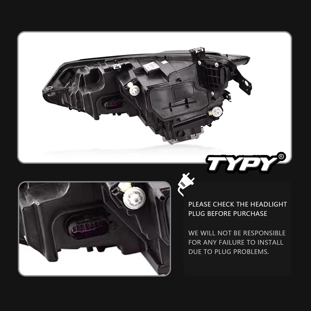 

TYPY Light Car For VW Golf 8 Headlight 2021-2024 Upgrade Modified to New DRL Dynamic Turn Signal LED Headlight Auto Accessories