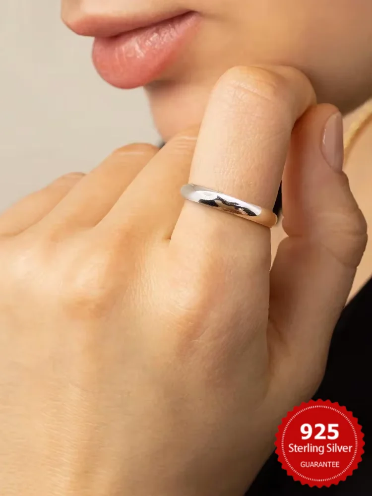 

925 Sterling Silver Zircon 3mm Circular Aperture Fashionable Ring For Women Engagement Wedding Luxury High Quality Fine Jewelry