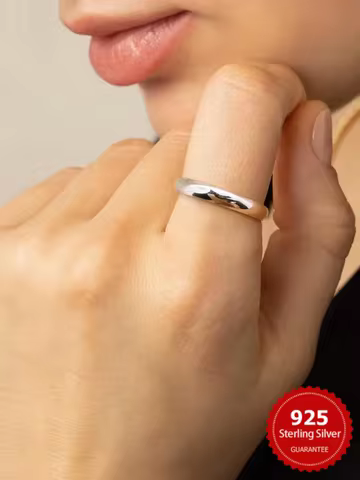 925 Sterling Silver Zircon 3mm Circular Aperture Fashionable Ring For Women Engagement Wedding Luxury High Quality Fine Jewelry