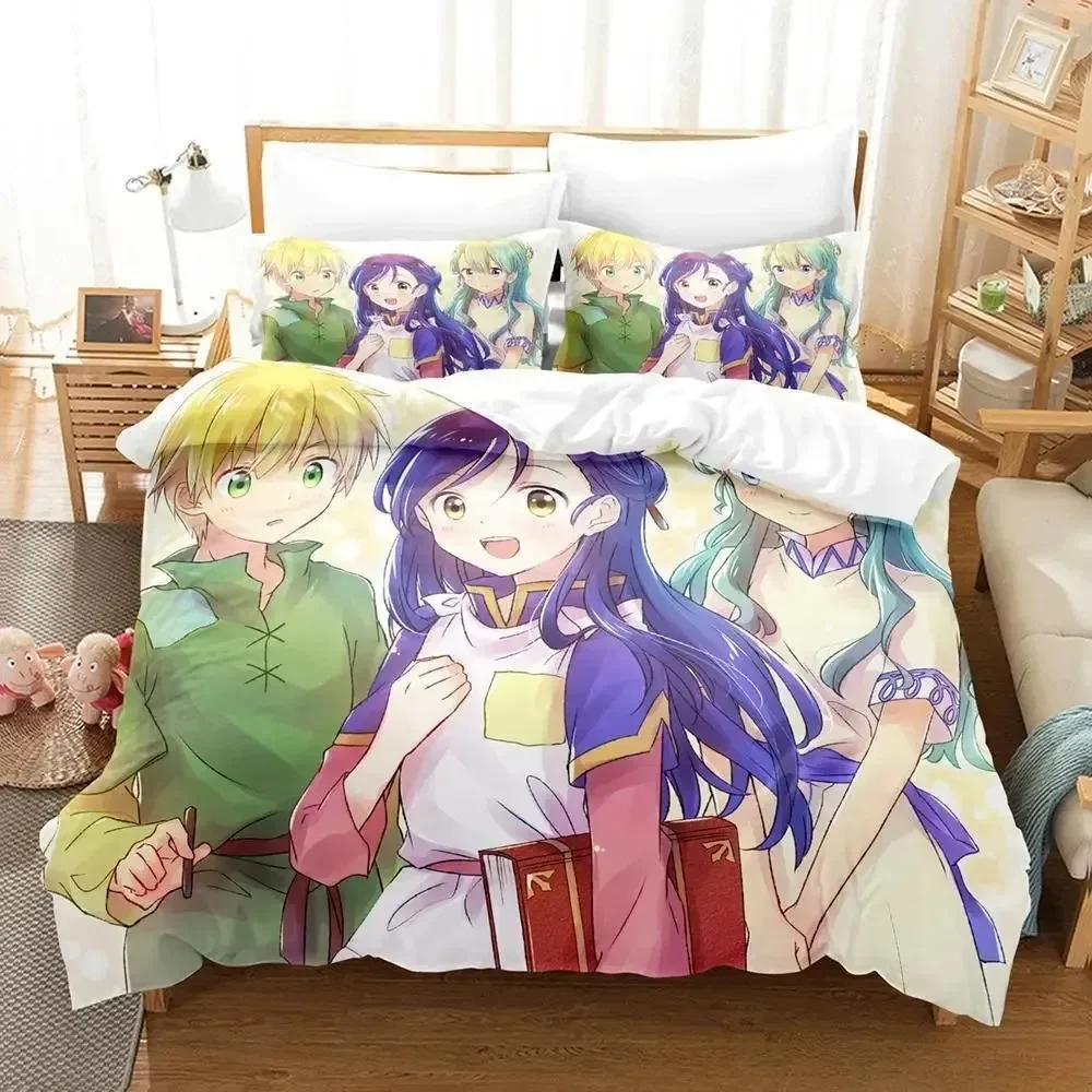New Ascendance of a Bookworm Bedding Set Cartoon Anime three-piece set Adult Kid Bedroom Duvet cover Sets 3d Print Kawaii Girls