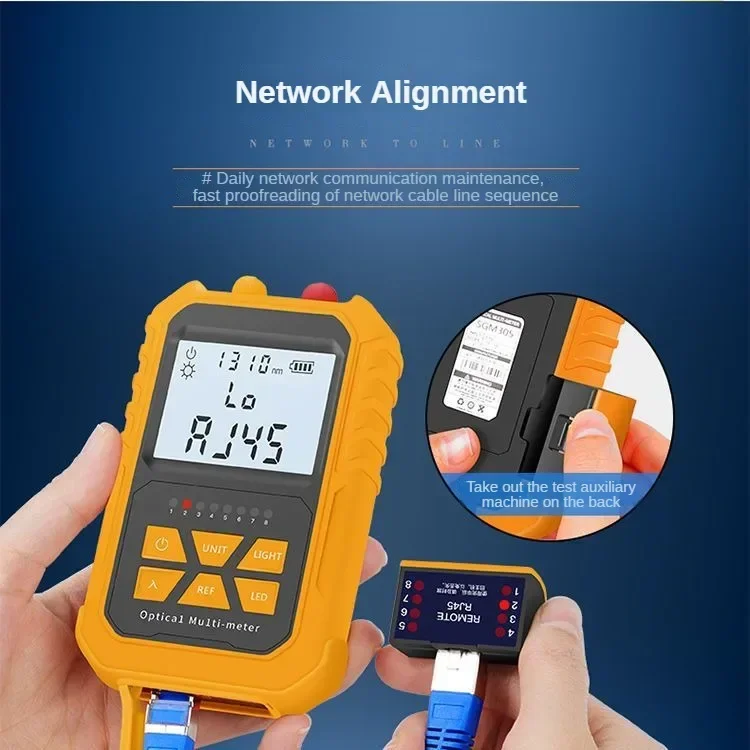 Mini 4 in 1 Optical Power Meter OPM 15mW 20mW Rj45 Cable Tester Integrated Optical Power Meter High Precision Fiber Optic Tester