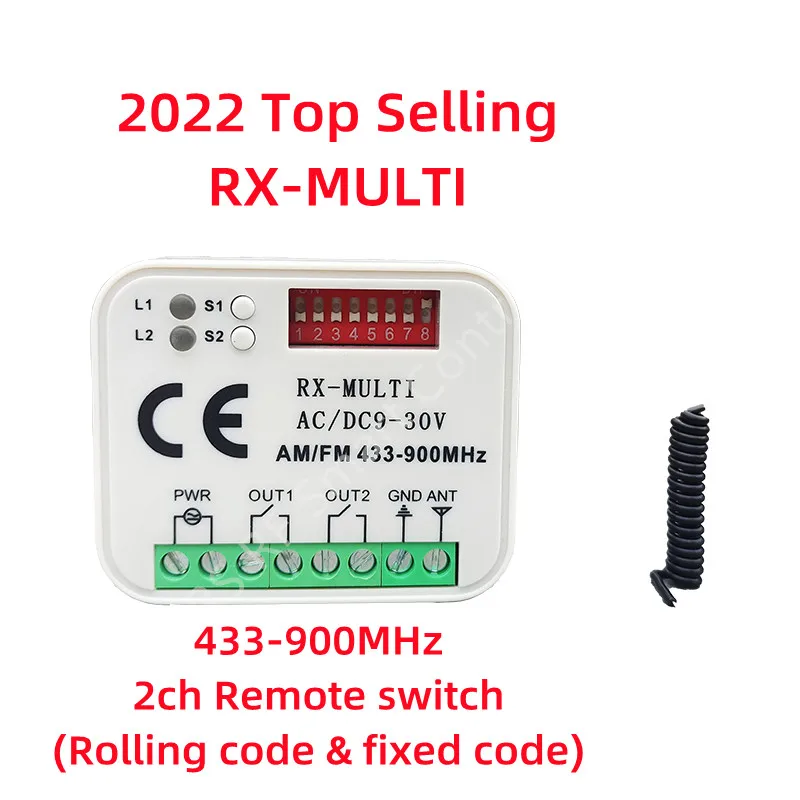 1PCS RX MULTI 433MHZ-900MHZ AC DC 9-30V receiver 868mhz remote control 433mhz