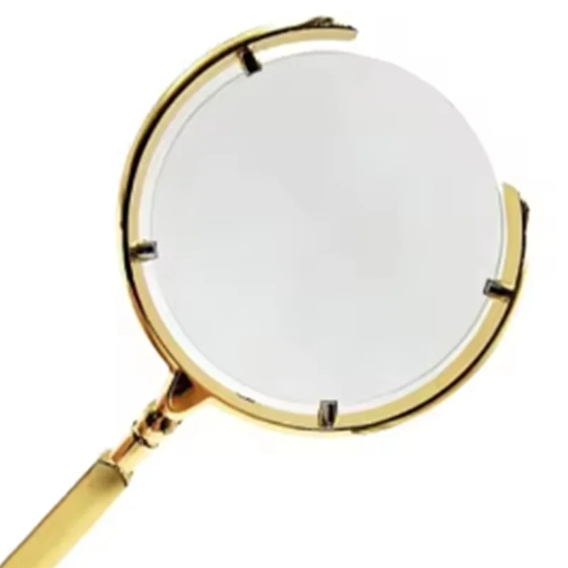 Glass 6X Lens Opening Metal Frame Loupe For Inspection Jewelry Stamp Reading Magnifier