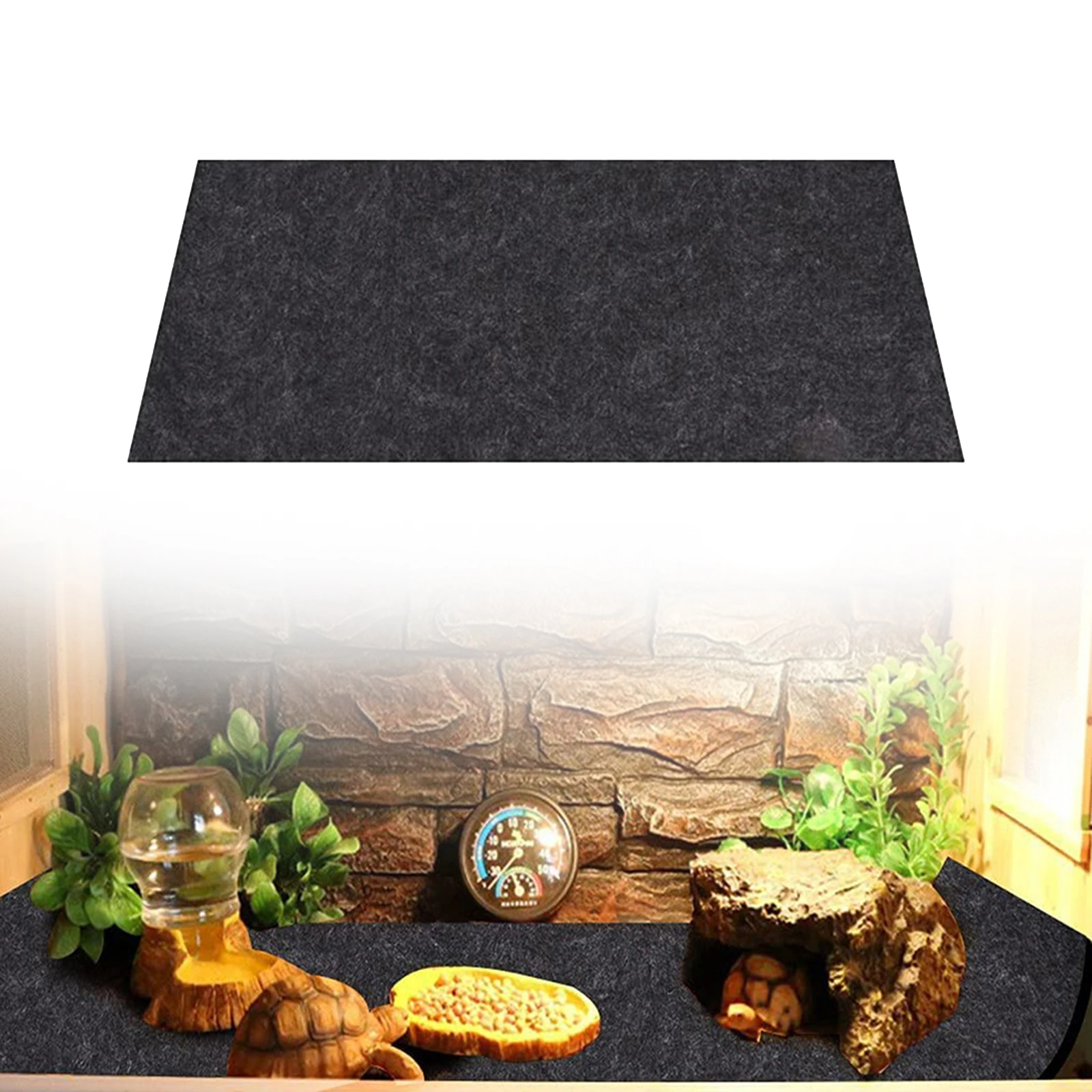 Reptile Carpet Reptile Tank Accessories Habitat Soft Aquascape Pad Reptile Mat for Snake Tortoise Chameleon Bearded Dragon