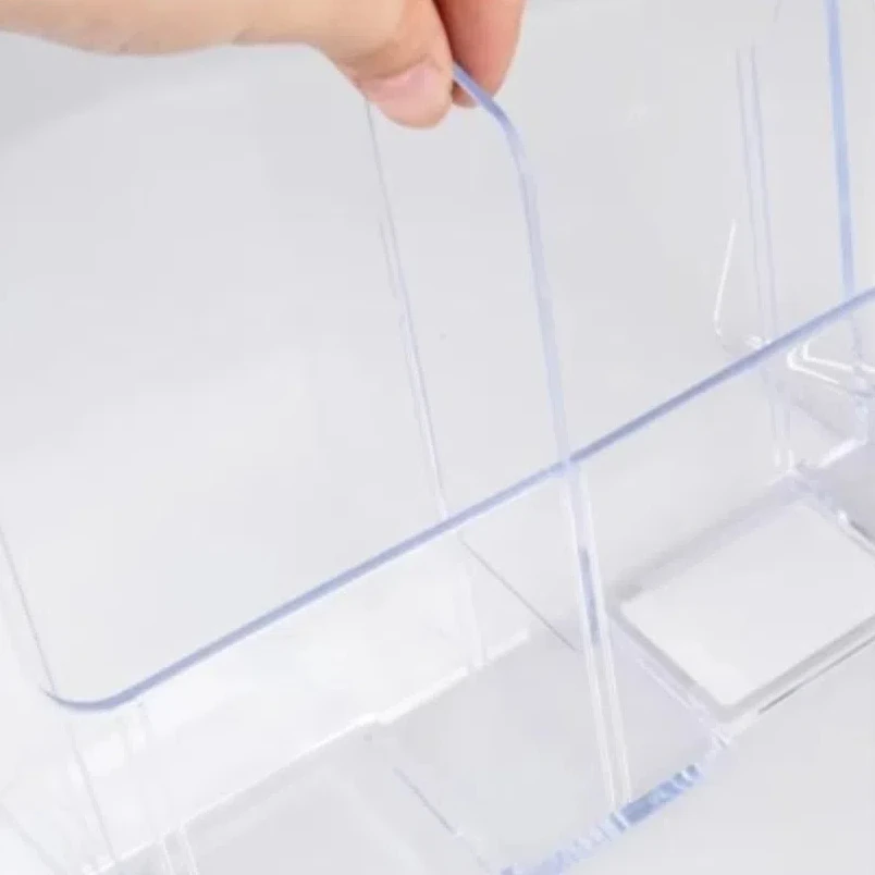 A4 Size Brochure Holder Plastic Clear Filing Magazine Rack Desktop Organizer Slanted Back Flyer Display Stand Locker