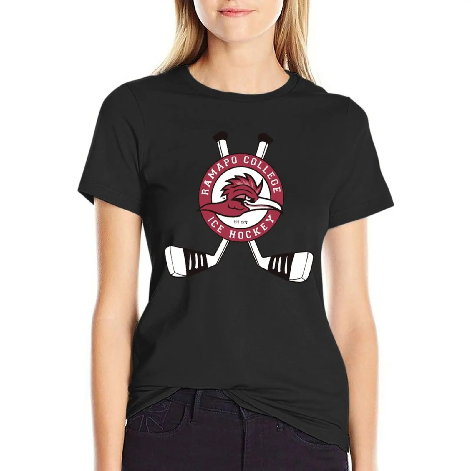 

Ramapo Ice Hockey T-Shirt heavyweights sublime anime animal print shirt for girls western t shirts for Women