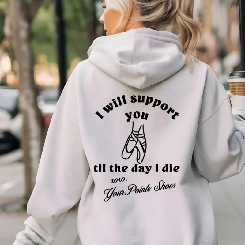 Grappige Pointe Dancer Hoodie Ballet Sweatshirt, Trendy Balletcore kleding in mijn ballettijdperk cadeau op Pointe Shirt Plie Chasse Jete