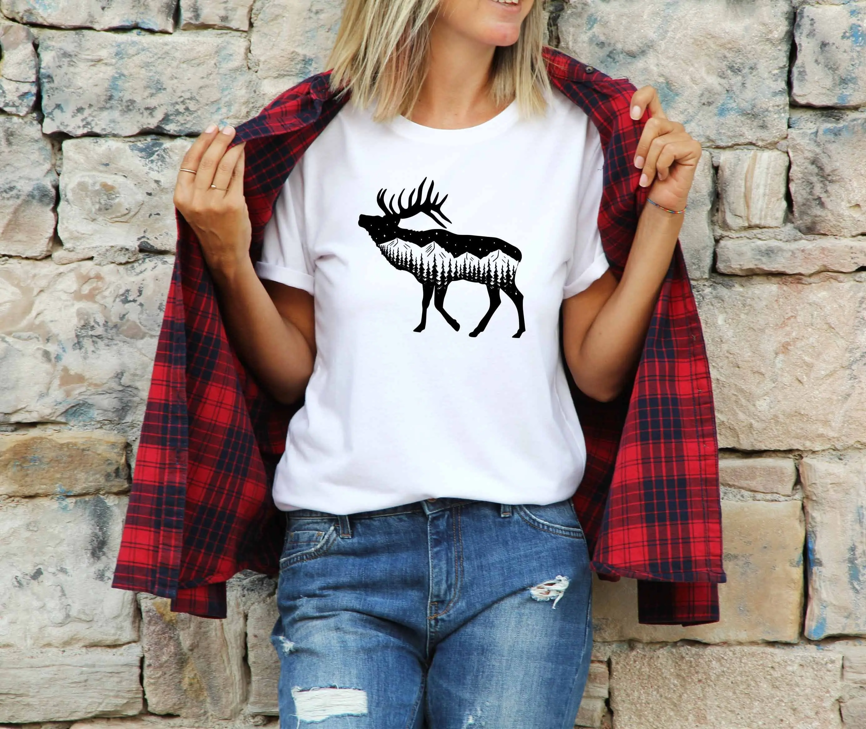 Deer Adventure Travel T Shirt Nature Camp Lover Camping Great Outdoors Wanderlust Explore More Mother's Day Mom