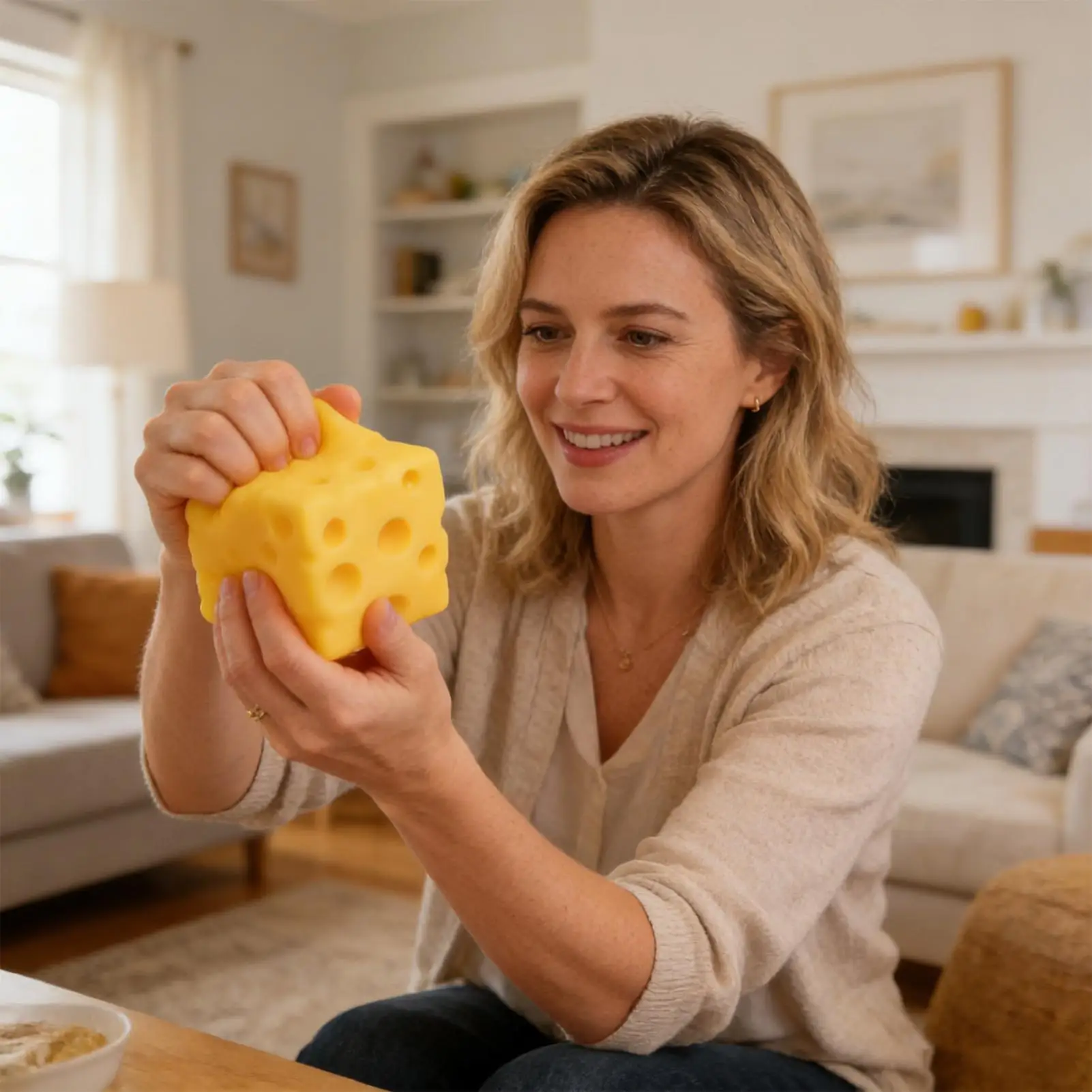 

Гигантская игрушка-антистресс в виде сыра, медленно восстанавливающая форму, сенсорная игрушка-антистресс для снятия напряжения, блок сыра для снятия стресса, игрушка для детей, взрослых и студентов