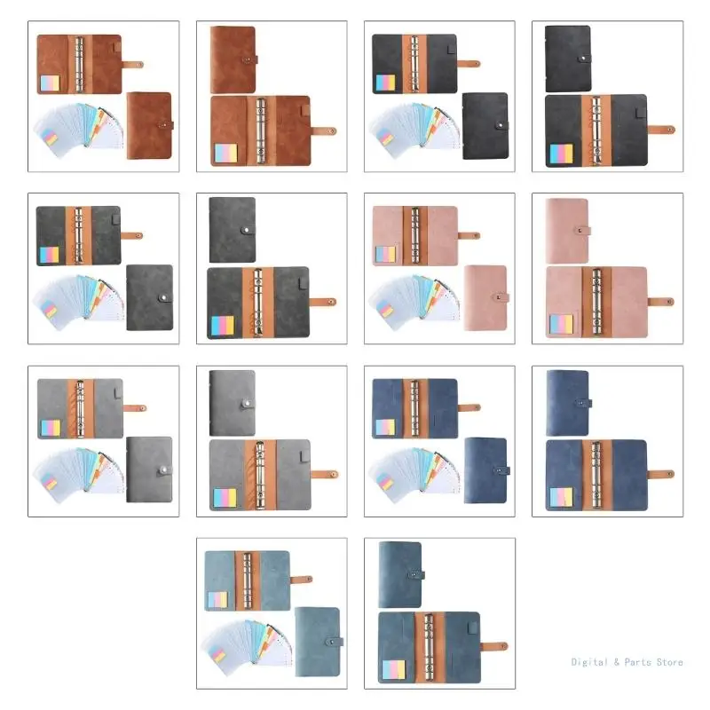 

M17F Binder Budget Planner Binder Cover 12X Binder Pockets 12X Expense Budget Sheet 3X Sticker 5X Separator Page