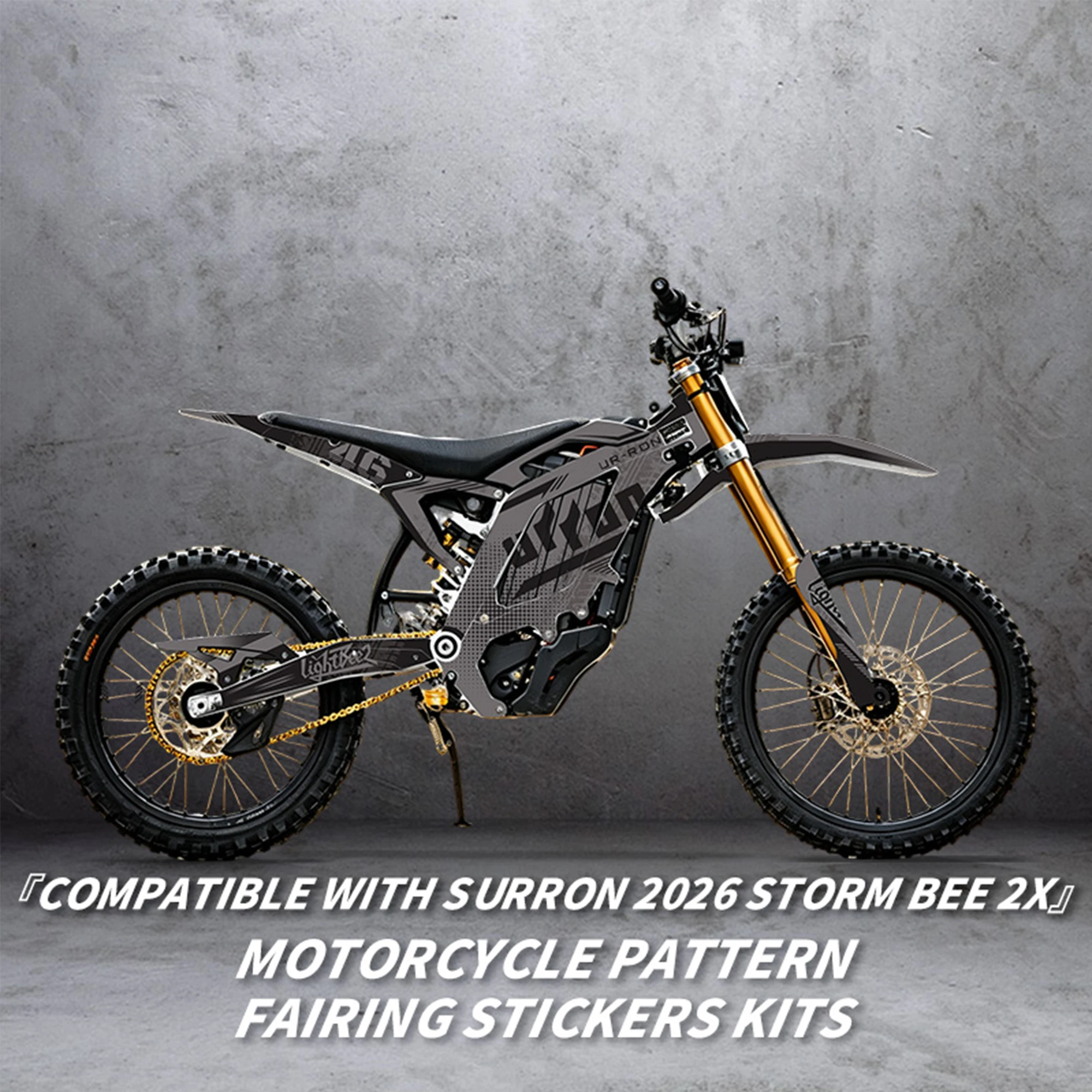 Motorcycle Full Cover Graphic Decals Compatible with 2026 Surron Light Bee 2X Waterproof Wrap Stickers Anti-scratch Decals