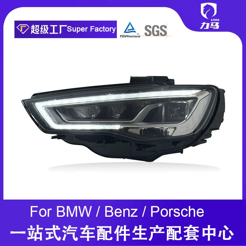 

Подходит для 17-20 Audi A3 в сборе, модифицированные светодиодные дневные ходовые огни, светодиодный указатель поворота, светодиодные фары в сборе