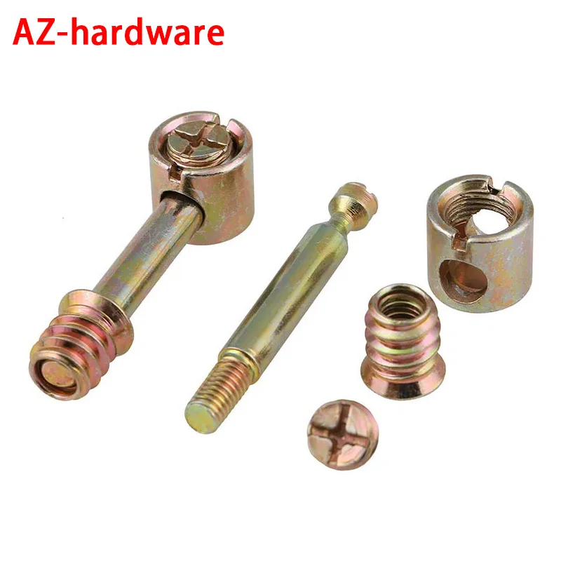 Furniture screws furniture four-in-one connector eccentric wheel accessories assembled hammer screws M6 1Pcs