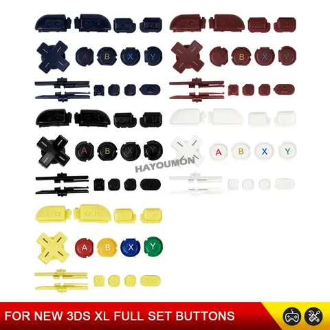 New 5 Colors ABXY L R ZL ZR Full Set Buttons For New 3DS XL LL Replacement Repair Parts For New 3DS XL LL Gaming Accessories