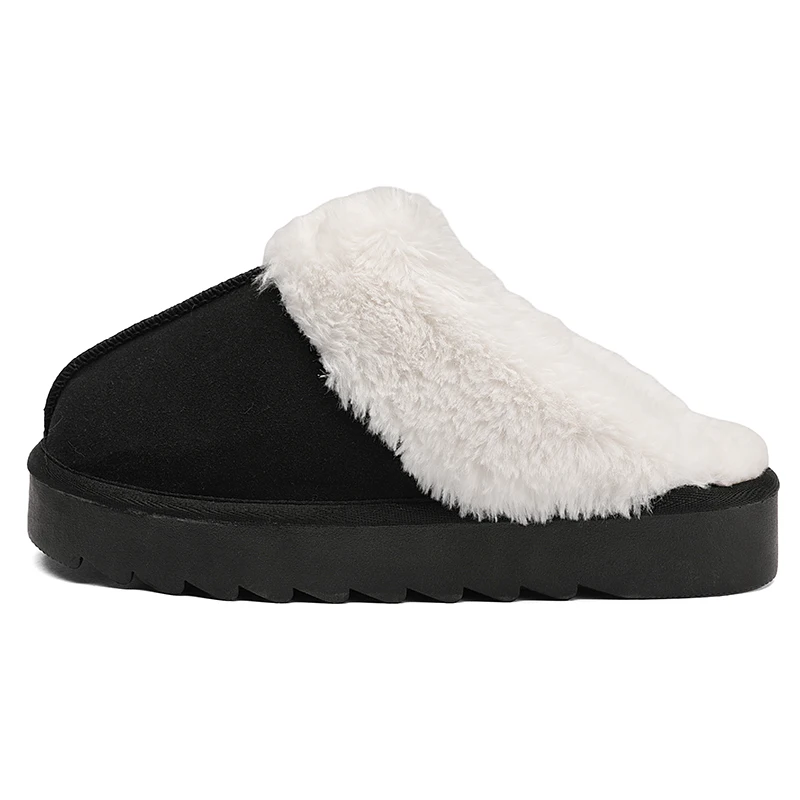 

Zebra thick-soled plus fleece cotton slippers cotton slippers