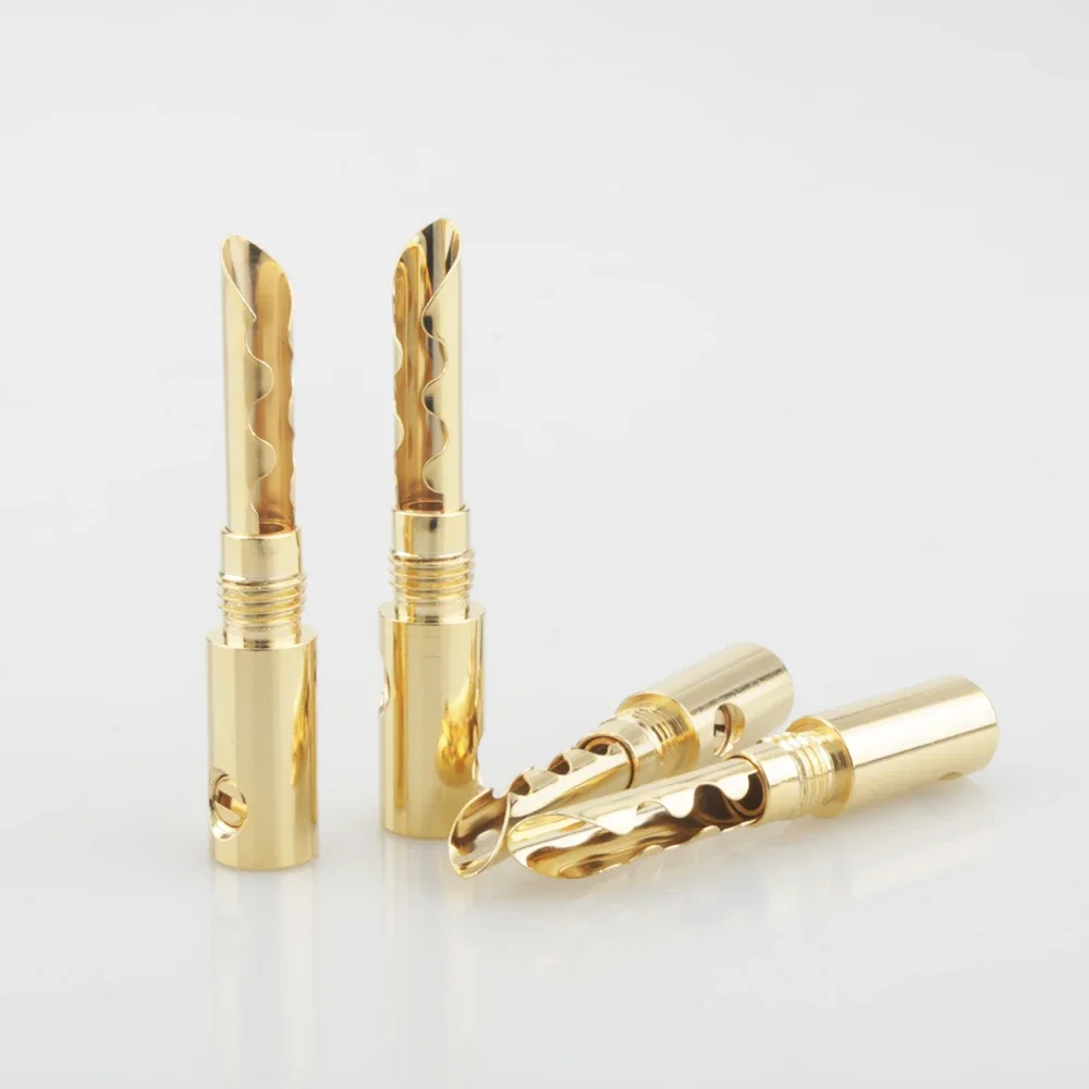 Śruba HIFI typ BFA 4mm wtyczka bananowa złącze kabla głośnikowego audio pozłacana miedź wtyczki Z końcówki wzmacniacza Hi-Fi