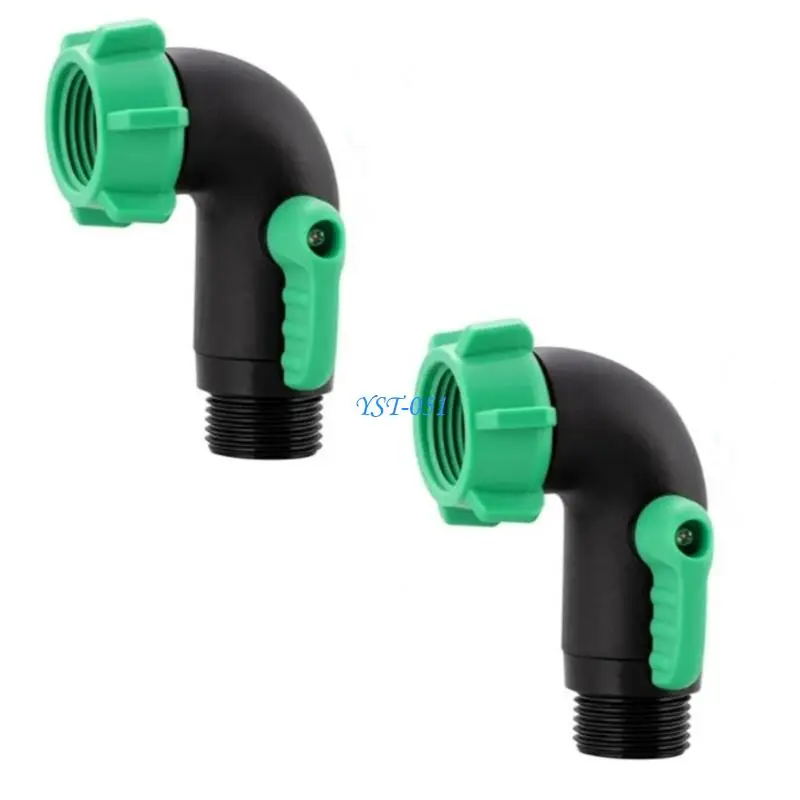 E15A 2pcs Plastic Water Pipe Elbow Joint Leak Proof Shut Off Valves for Marine System