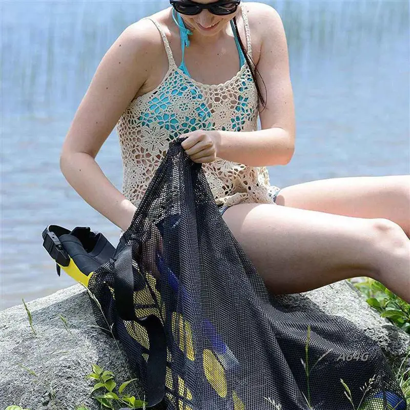 5X Large-Capacity Outdoor Sports Bag Football Basketball Bag Sports Storage  Net Backpack (30 X 40 Inch)